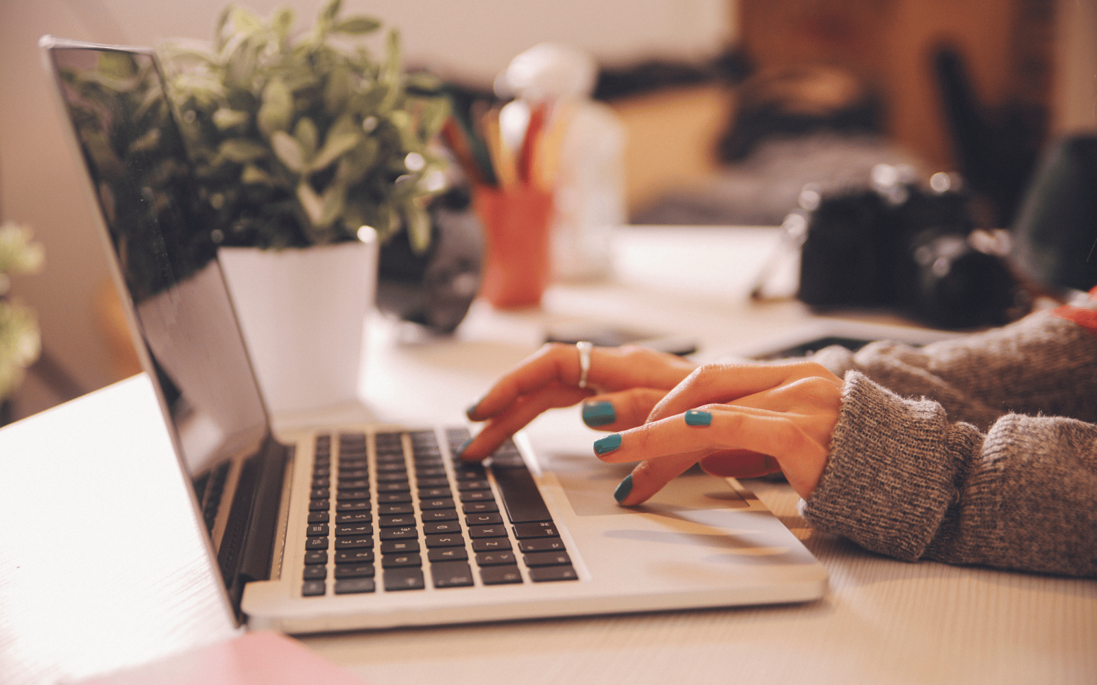 Person working on computer